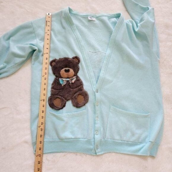 Womens A1ASportWear cardigan with cute Tedy Bear, Size L/XL - Picture 9 of 14